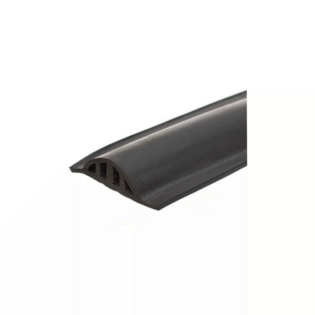 Black Marine Vinyl Dock Edge Bumper: D-style