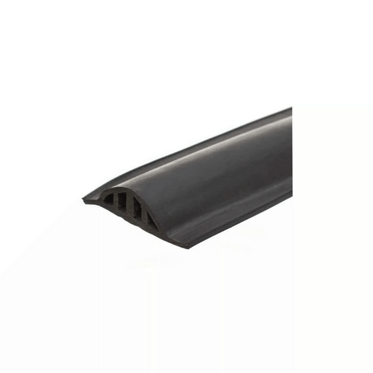 Black Marine Vinyl Dock Edge Bumper: D-style