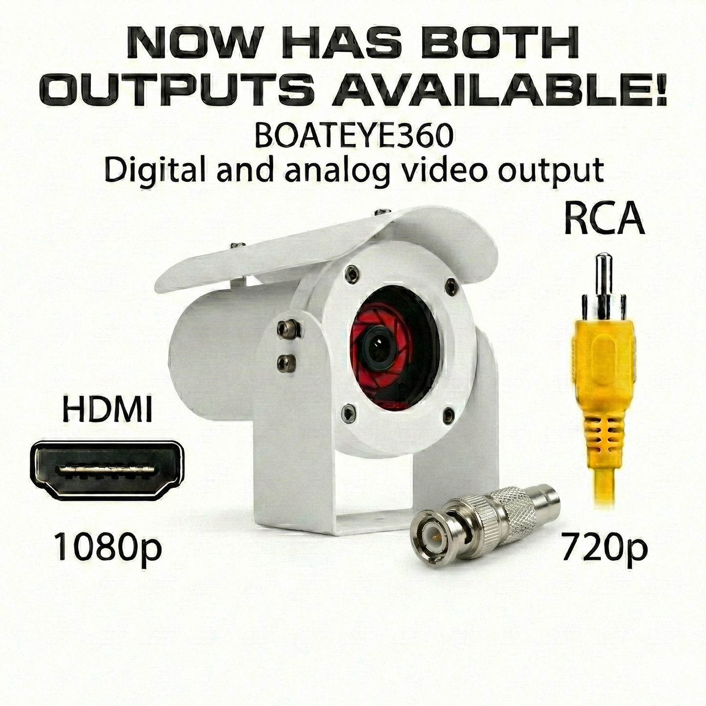 C-1080 Full Color Night Vision Boat Camera Digital HDMI 1080p + Analog - Stainless Steel 316L