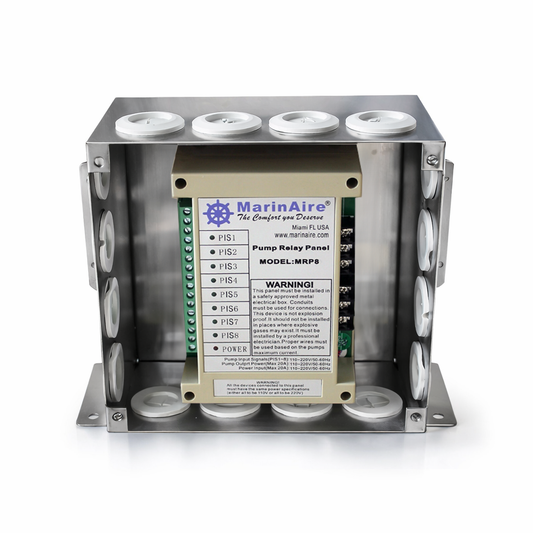 Marine Air conditioner Pump Relay Panel, 1 to 8 AC units, 110 ~230V/50-60Hz