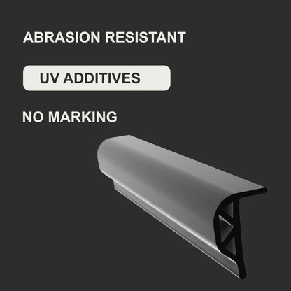 Black Marine Vinyl Dock Rubrail Trim Bumper: P-style