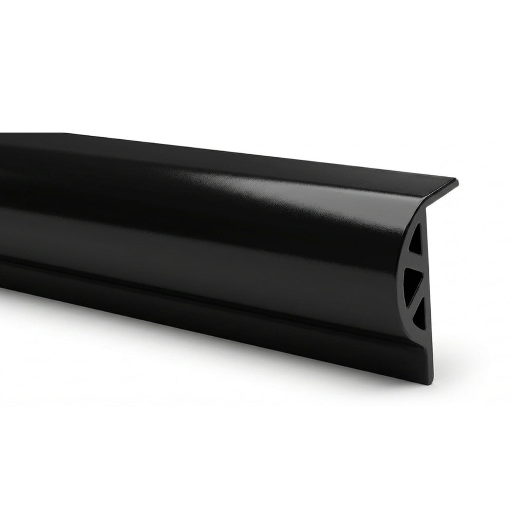Black Marine Vinyl Dock Rubrail Trim Bumper: P-style