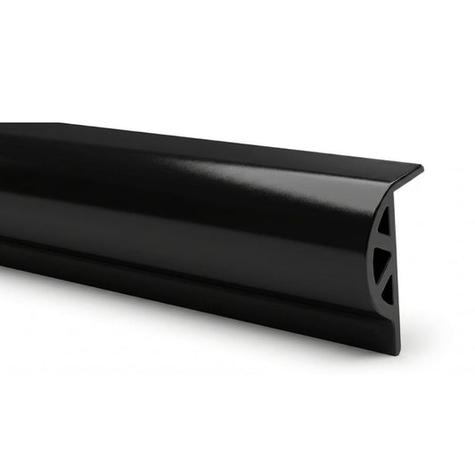 Black Marine Vinyl Dock Rubrail Trim Bumper: P-style