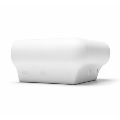 White Marine Vinyl Boat Dock Edge Corner Bumper: P-Style Overlap Style