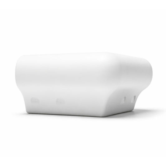White Marine Vinyl Boat Dock Edge Corner Bumper: P-Style Overlap Style